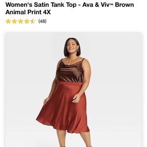 Ava & Viv women’s satin tank